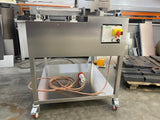 Taglierina per torrone SPRING in acciaio inox su ruote con quadro comandi e pulsante di emergenza